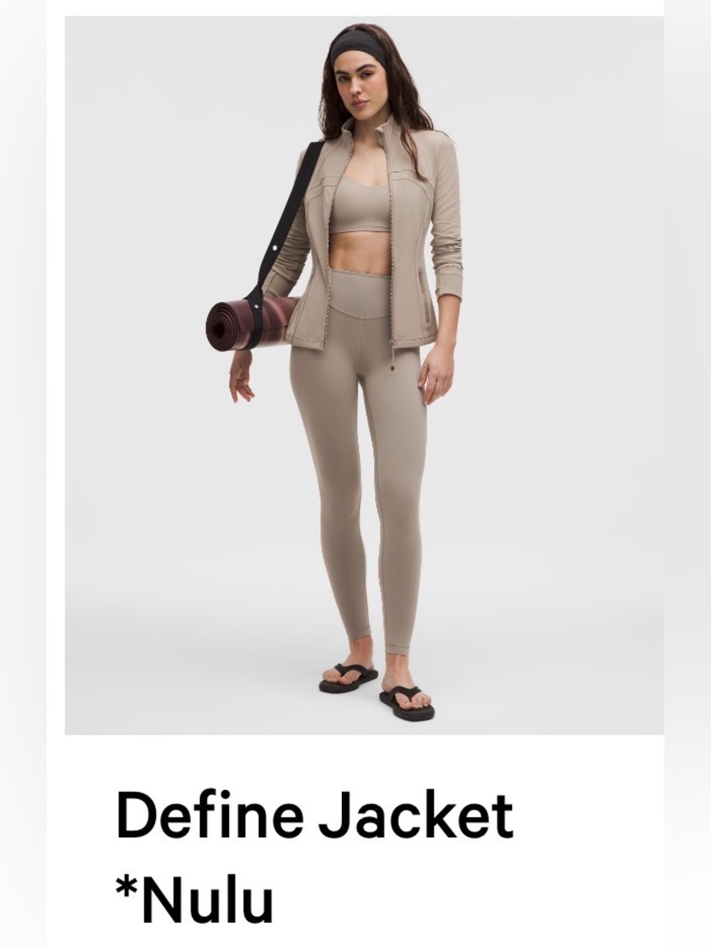 Lululemon Define jacket Nulu 12 warm ash grey